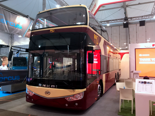 安凯出征比利时车展 发布全球首辆纯电动双层敞篷客车